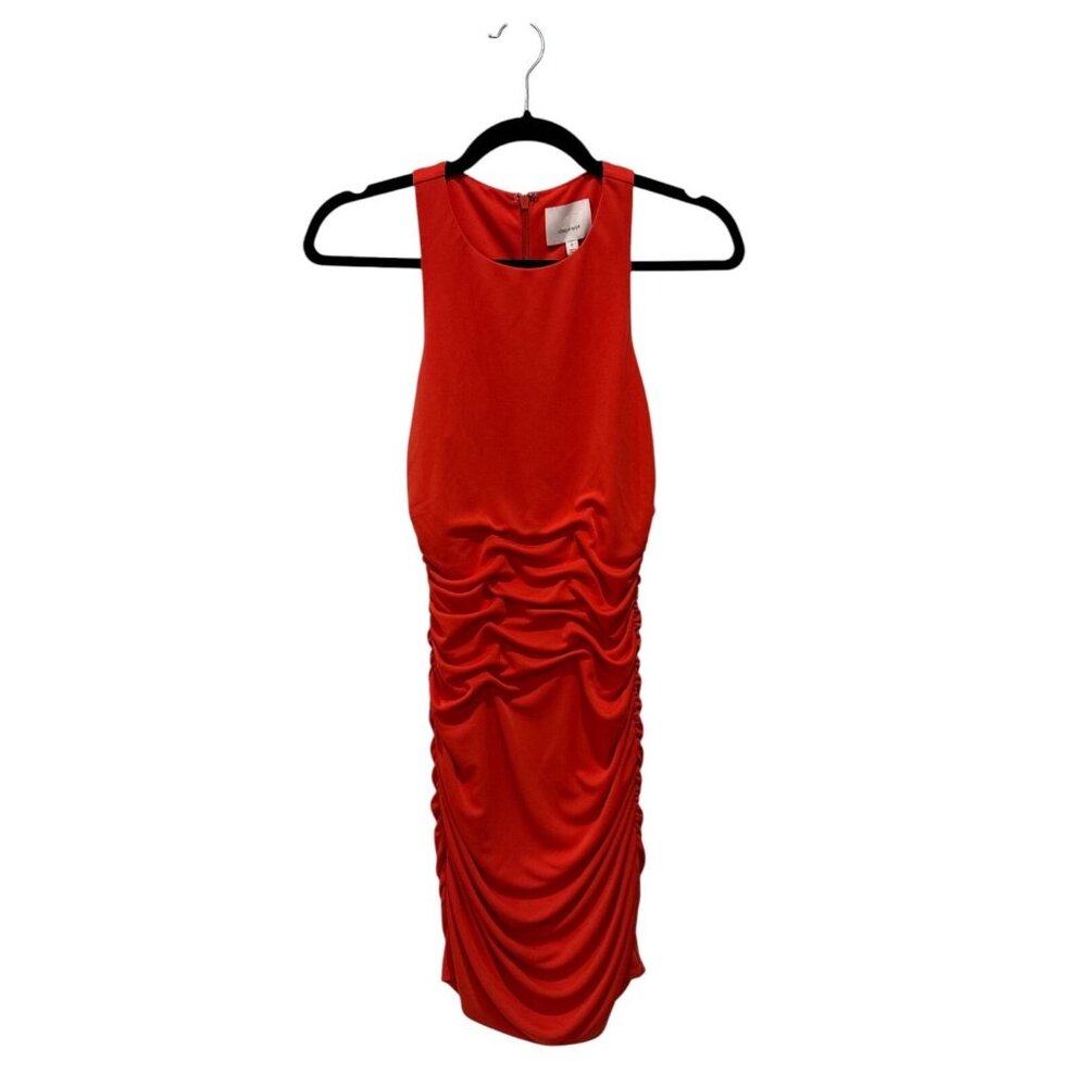 CINQ A SEPT Women Bodycon Cherry Tomato Dress 6 - Picture 3 of 6